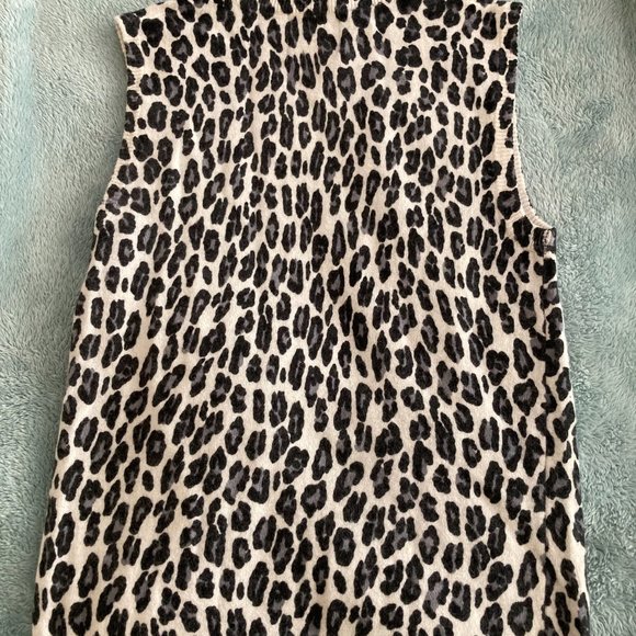 Vintage Sleeveless Leopard top, Lambswool and Rabbit fur, small - Picture 5 of 6